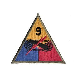 patch of 9th US Armored Division - repro