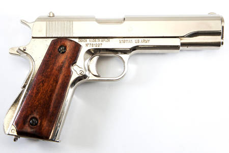 Denix 6316, replika Colt M1911A1 - srebrny