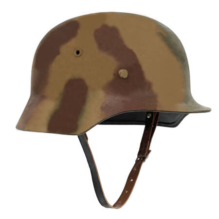 Hełm Stahlhelm M40 w kamuflażu Normandia z kalkomanią WH, lekko postarzony