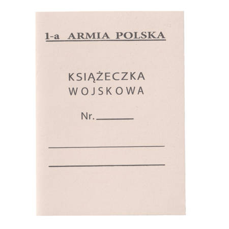 Książeczka wojskowa 1 AWP - reprint