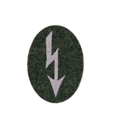 Nachrichtentruppen Abzeichen - odznaka oddziałów łączności - tło feldgrau
