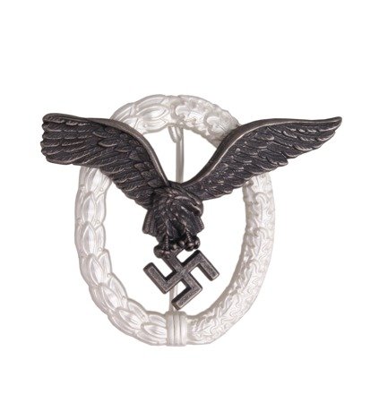 Odznaka LW pilota czarna ze srebrnym wieńcem